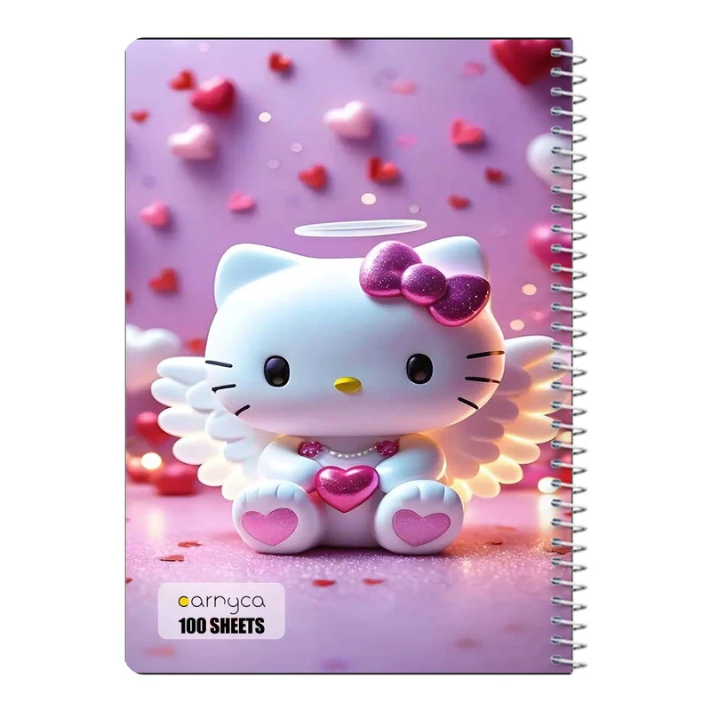 دفتر مشق 100 برگ سیمی کارنیکا طرح هلو کیتی hello kitty کد 99359