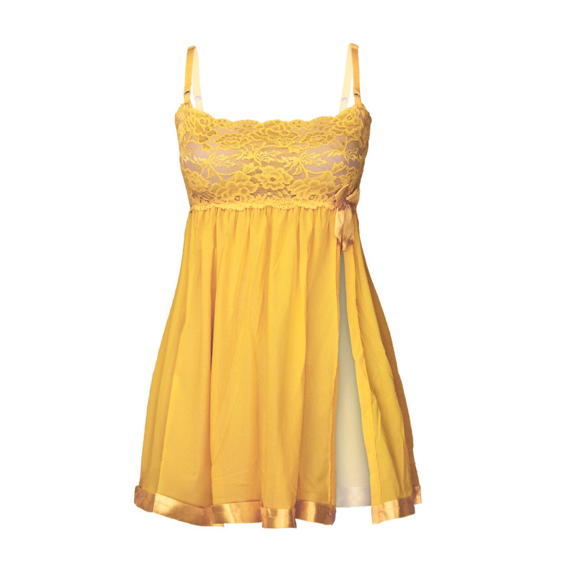 لباس خواب زنانه مدل New PRINCESS رنگ زرد