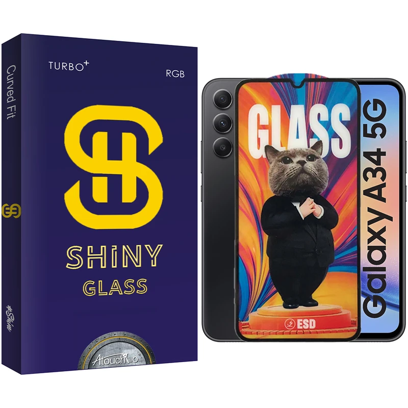 محافظ صفحه نمایش آتوچبو مدل Shiny Cat مناسب برای گوشی موبایل سامسونگ Galaxy A34 5G