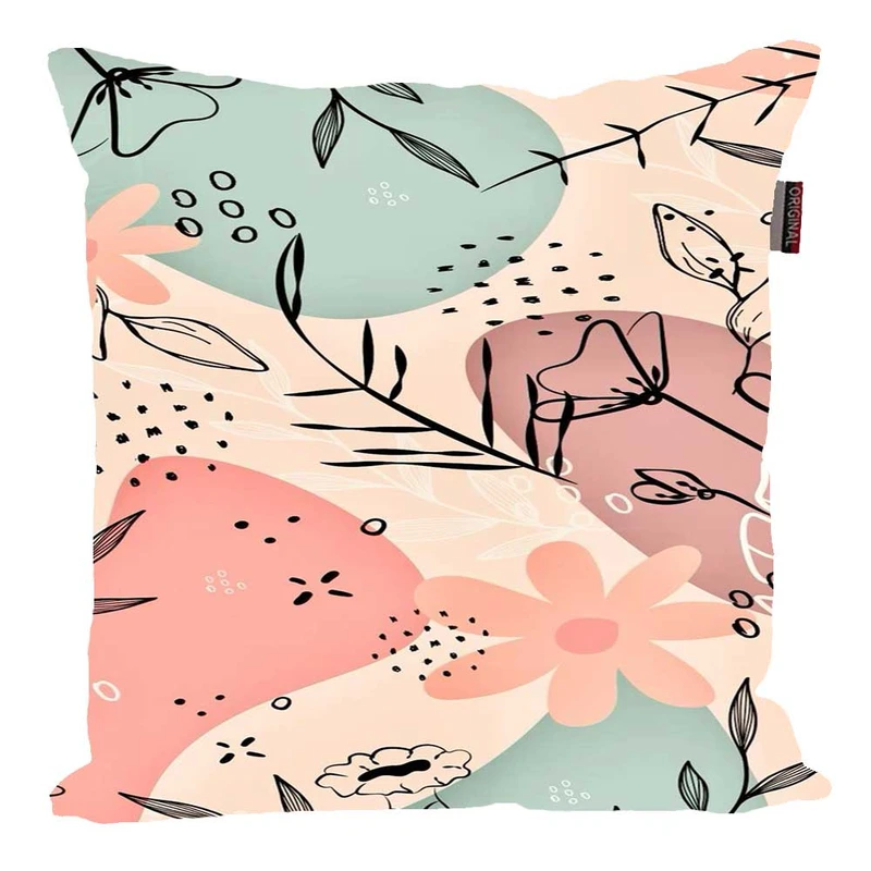 کوسن پاد آفرین مدل فانتزی طرح گل مینیمال کد p02