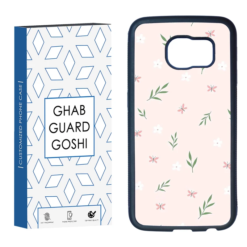 کاور قاب گارد گوشی طرح گل صورتی کد TPU-056 مناسب برای گوشی موبایل سامسونگ Galaxy S7