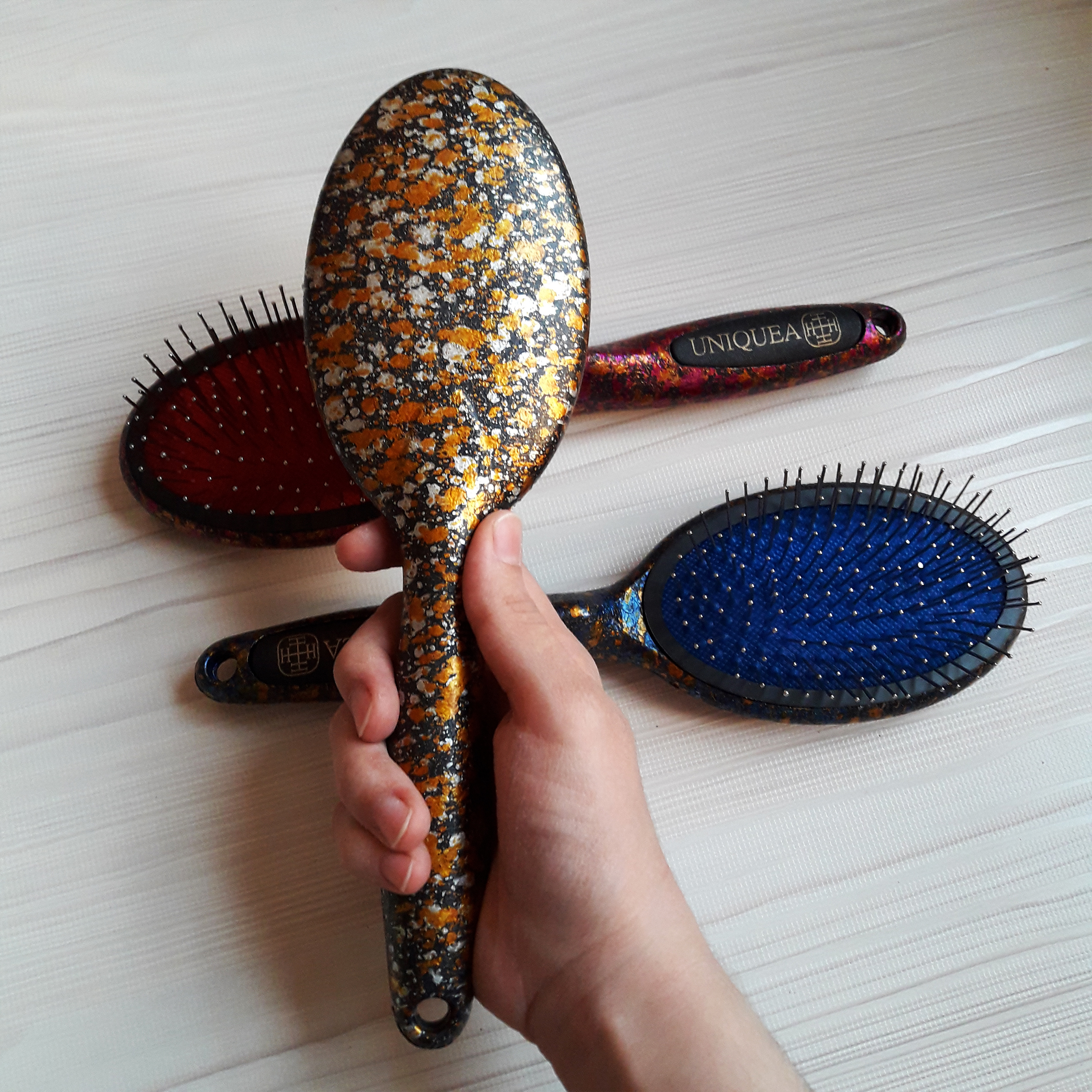 برس مو یونیکا طرح سرامیک بسته 3 عددی