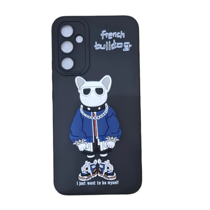 کاور مدل 3D طرح بولداگ کد 224 مناسب برای گوشی موبایل سامسونگ Galaxy A24 4G