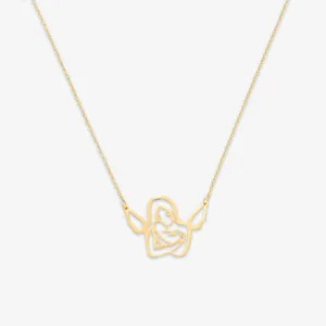 گردنبند طلا 18 عیار زنانه با زنجیر حلقه‌ای (فلامینگو) مایا ماهک مدل MM1107