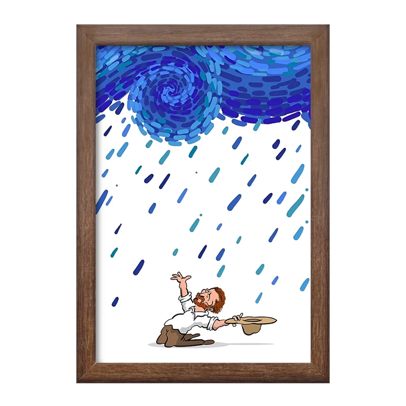 تابلو خندالو طرح ونسان ونگوگ کد F8774