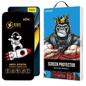 Epicoy Spaceship Glass Screen Protector For Xiaomi Poco X6 Pro/ Poco X6/ Poco M6 Pro 4G