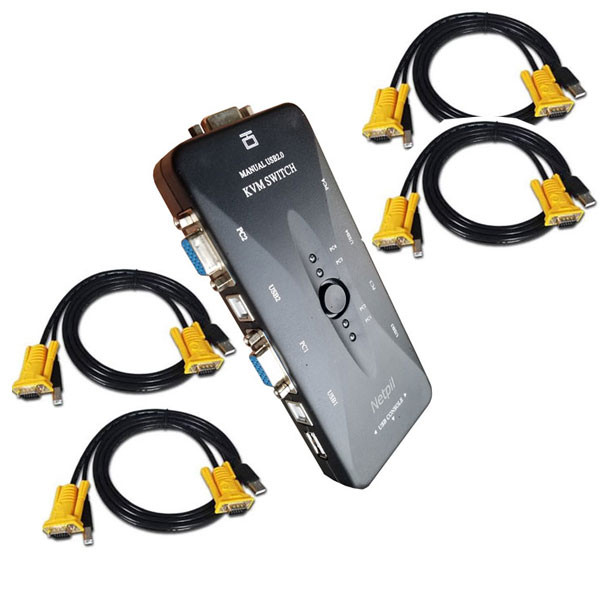سویچ چهار پورت KVM نت پیل مدل FJ-4UK 2