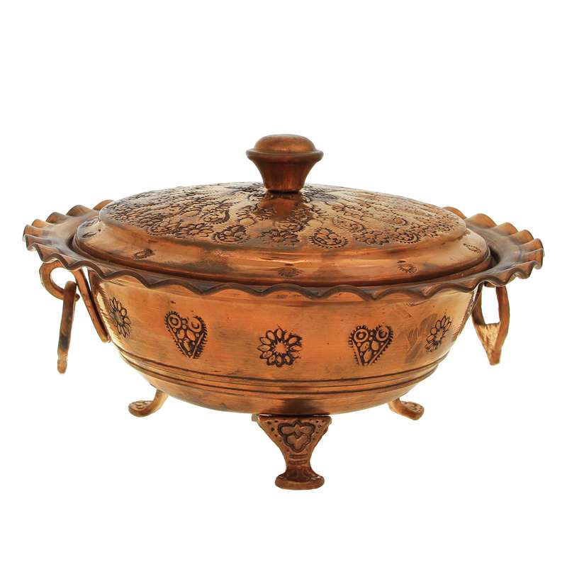 شکلات خوری مسی مدل ترنج کد 4488
