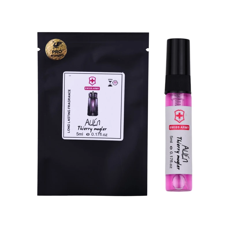عطر جیبی زنانه سوئیس آرمی مدل الین موگلر با رایحه گرم، شیرین حجم 5 میلی‌لیتر