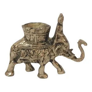 مجسمه برنجی مدل فیل سوار کد H-2055