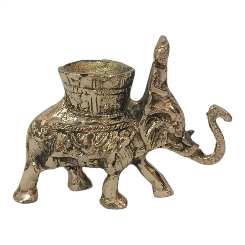 مجسمه برنجی مدل فیل سوار کد H-2055
