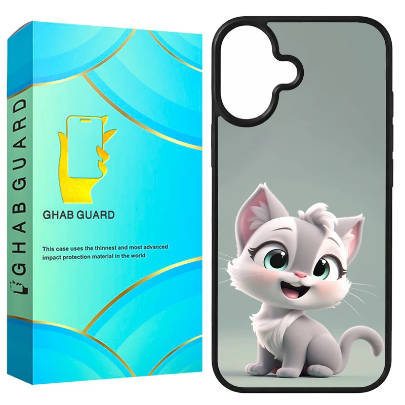 کاور قاب گارد طرح گربه مدل GCHP16 مناسب برای گوشی موبایل اپل iPhone 16 