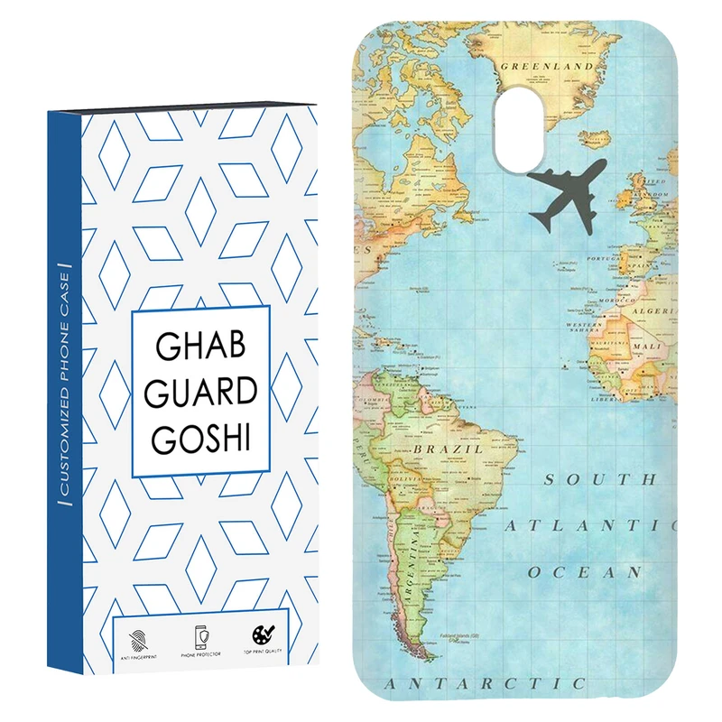 کاور قاب گارد گوشی طرح نقشه جهان کد Dimo-057 مناسب برای گوشی موبایل شیائومی Redmi 8a