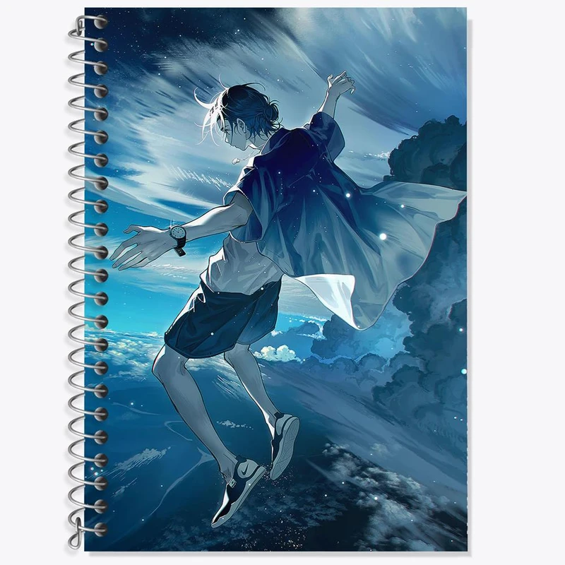 دفتر زبان 50 برگ خندالو مدل دو خط طرح شینپی انیمه سامرتایم رندرینگ کد 24233