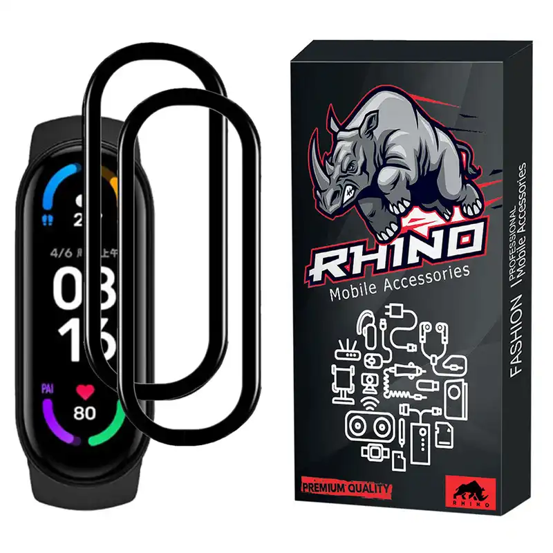 محافظ صفحه نمایش راینو مدل R-PMMA مناسب برای مچ بند هوشمند شیائومی Mi Band 5 بسته 2 عددی