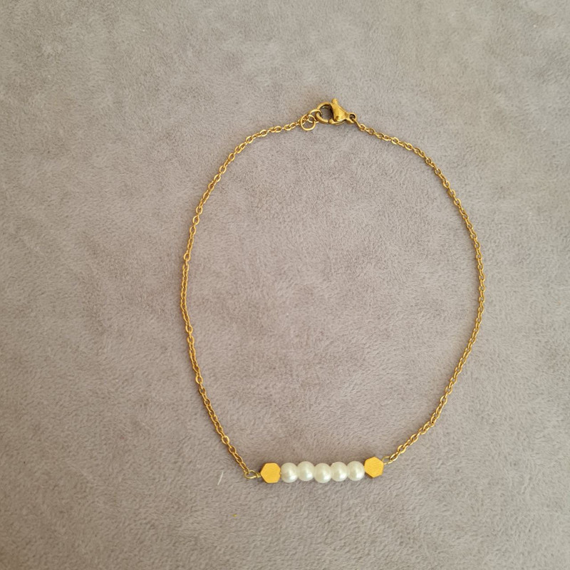 پابند زنانه مدل مرواریدی توپی پابند زنانه مدل مرواریدی توپی