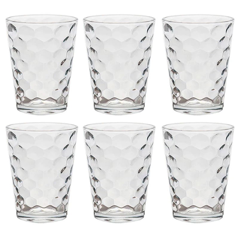 لیوان زنگان گلس مدل ماکائو طرح کندو بسته 6 عددی