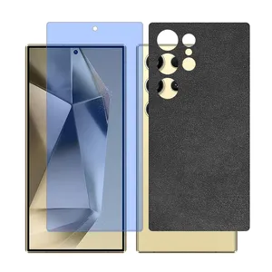Glass Together model Blue cut screen protector for Samsung Galaxy S22 Ultra mobile phone with back cover sticker