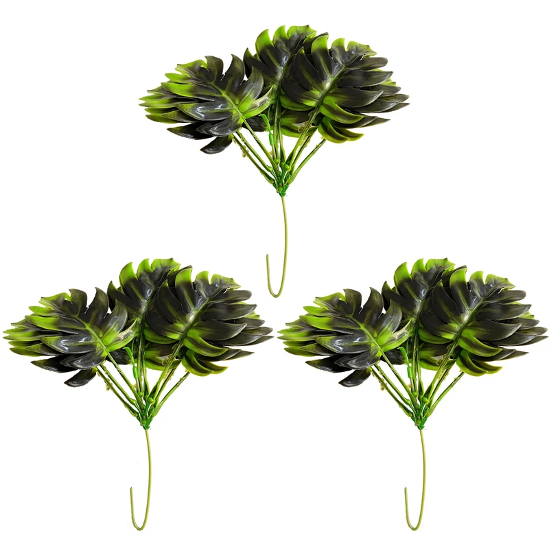 گل مصنوعی مدل بوته آکا برگ انجیر1 مجموعه 3 عددی