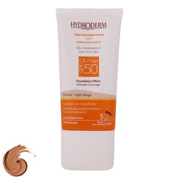 کرم ضدآفتاب هیدرودرم مدل Light Beige، حجم 40 میلی‌لیتر