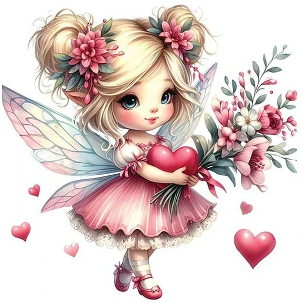 استیکر پارچه و لباس کارانس مدل دختر پروانه ای کد AST-98 بسته 4 عددی