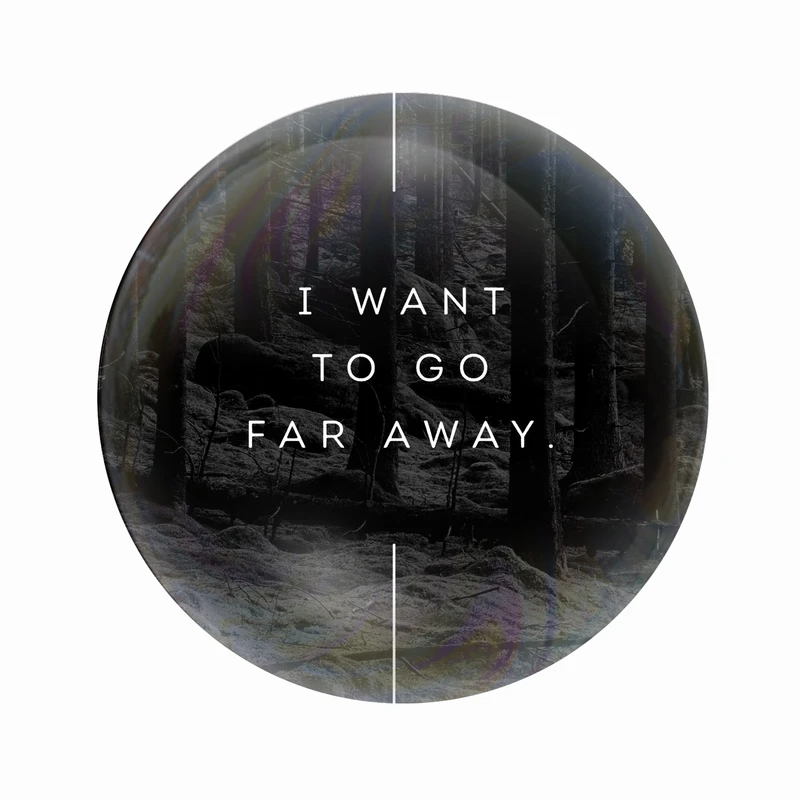 پیکسل عرش مدل نوشته غمگین I want to go faraway کد Asp4282
