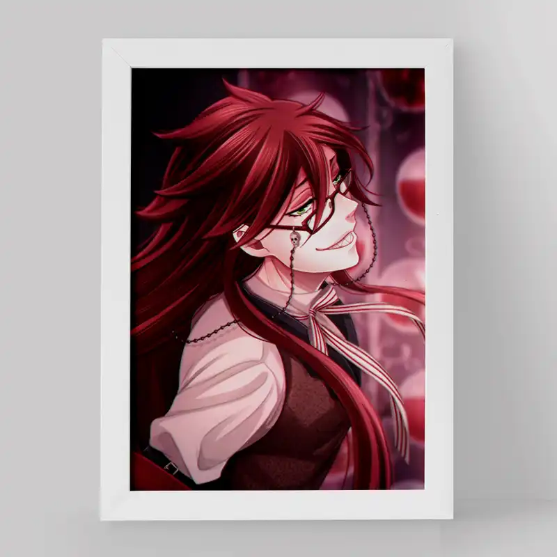 تابلو خندالو مدل گریل انیمه خادم سیاه کد 16340