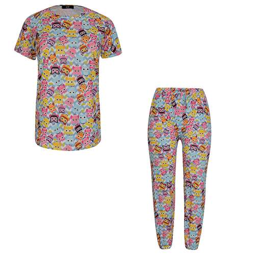 ست تی شرت آستین کوتاه و شلوار زنانه مدل 100104250