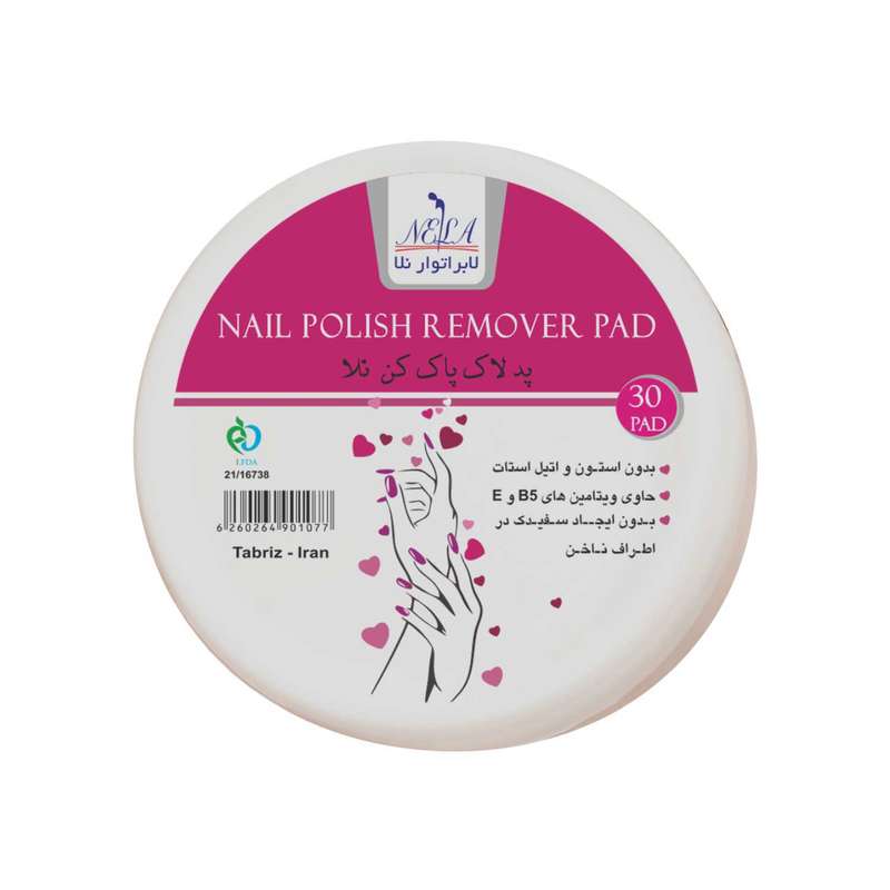 پد لاک پاک کن لابراتوار نلا مدل گل رز بسته 30 عددی