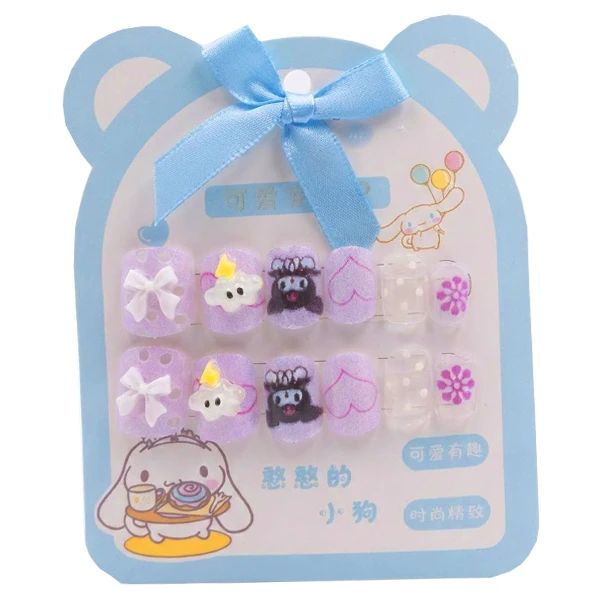 ناخن مصنوعی دست کودک مدل فانتزی کد 09 بسته 10 عددی