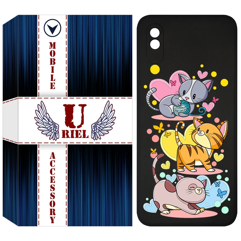 کاور یوریل مدل KSH کد 6 طرح گربه مناسب برای گوشی موبایل شیائومی Redmi 9A / 9AT