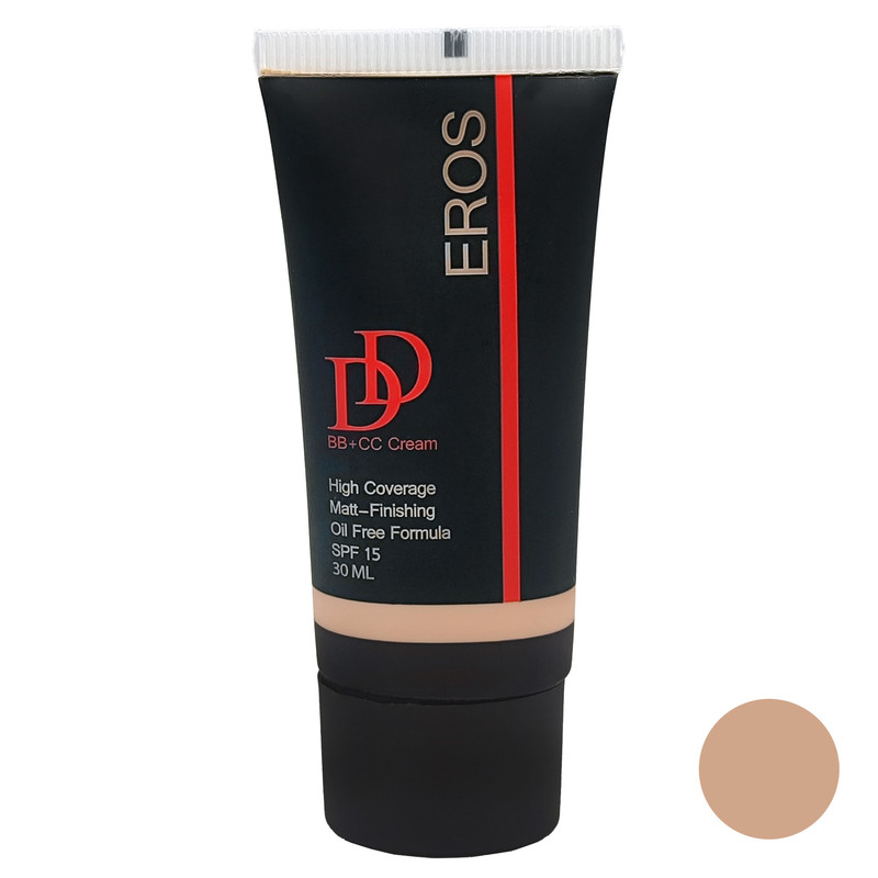 کرم پودر DD مایع SPF 15 ایروس مدل 2025 شماره 503 مناسب برای انواع پوست حجم 30 میلی لیتر 