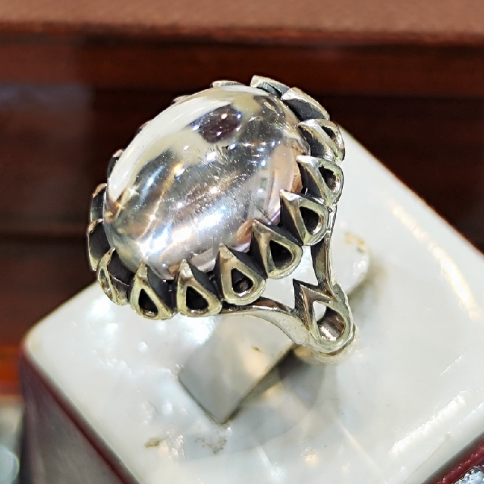 انگشتر نقره مردانه مدل سنگ در نجف کد 2311