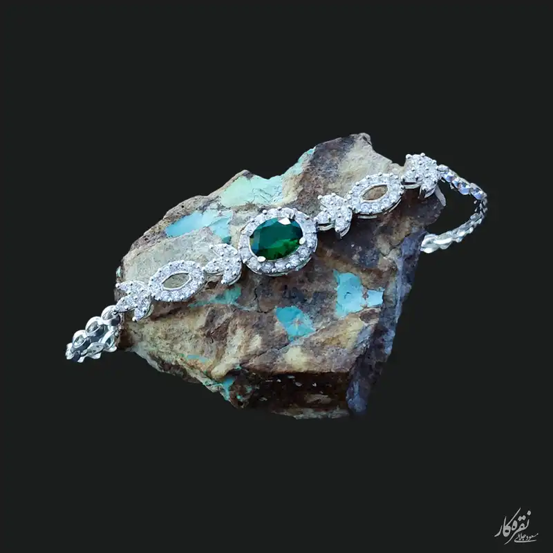 دستبند نقره زنانه مسعود جلالی نقره کار مدل 30607