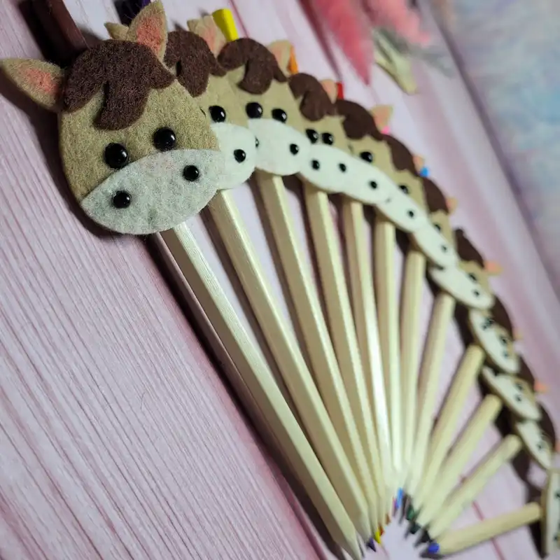 سرمدادی مدل حروف الفبا طرح اسب بسته 5 عددی