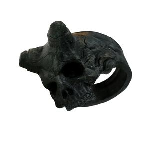 انگشتر مدل اسکلت شاخدار کد Skull 1019