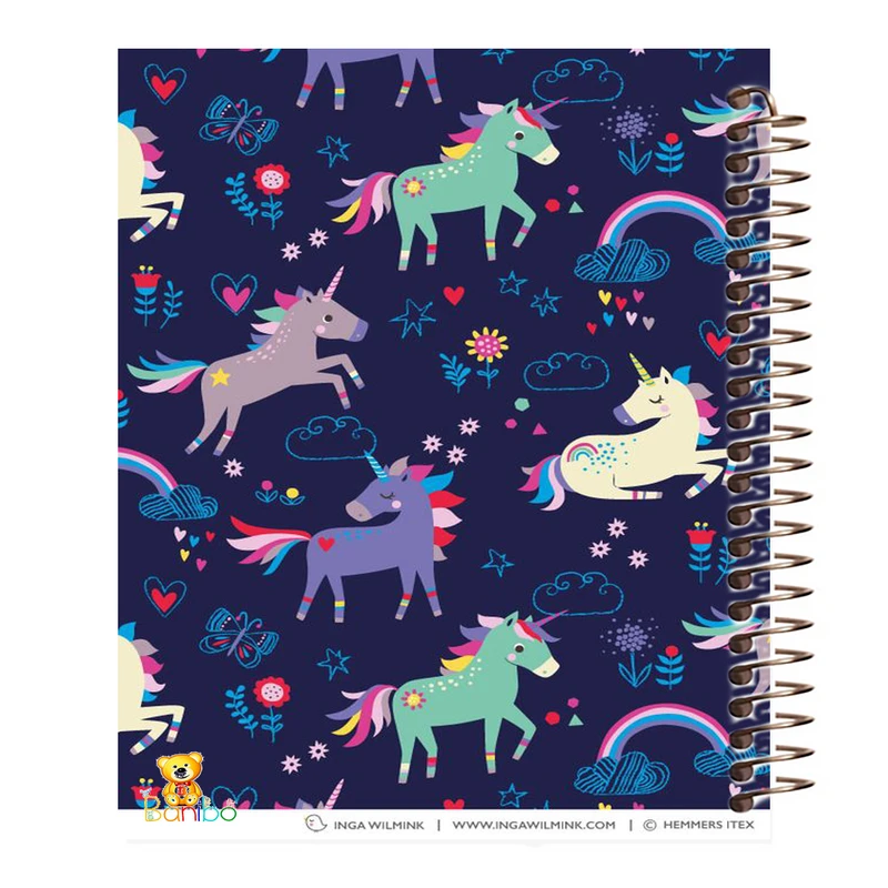 دفتر نقاشی 50 برگ بانیبو مدل اسب تک شاخ کد 997