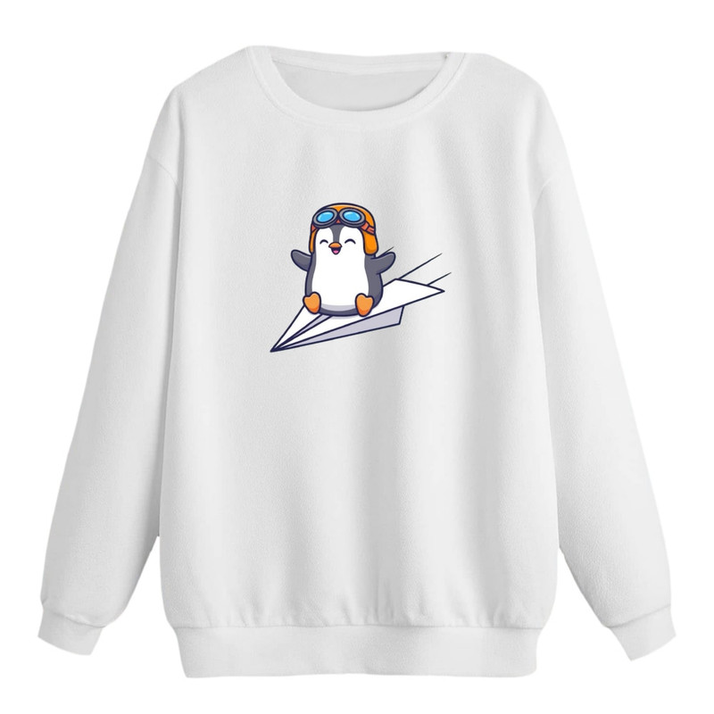 سویشرت زنانه مدل پنگوِئن موشک سوار