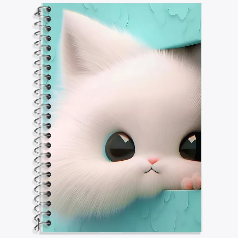 دفتر لغت 50 برگ خندالو طرح گربه کیوت کد F5779