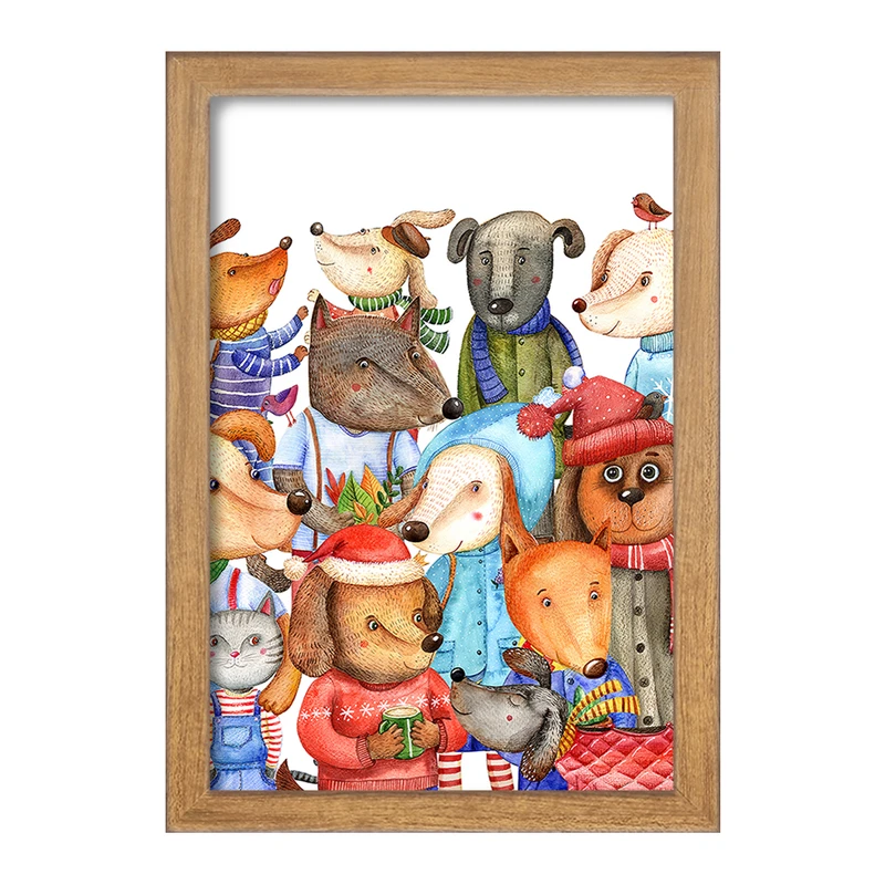 تابلو خندالو مدل حیوانات  کد 5027