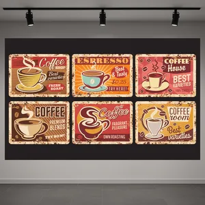 تابلو بوم طرح مخمل قهوه مدل coffee کد AR3059354