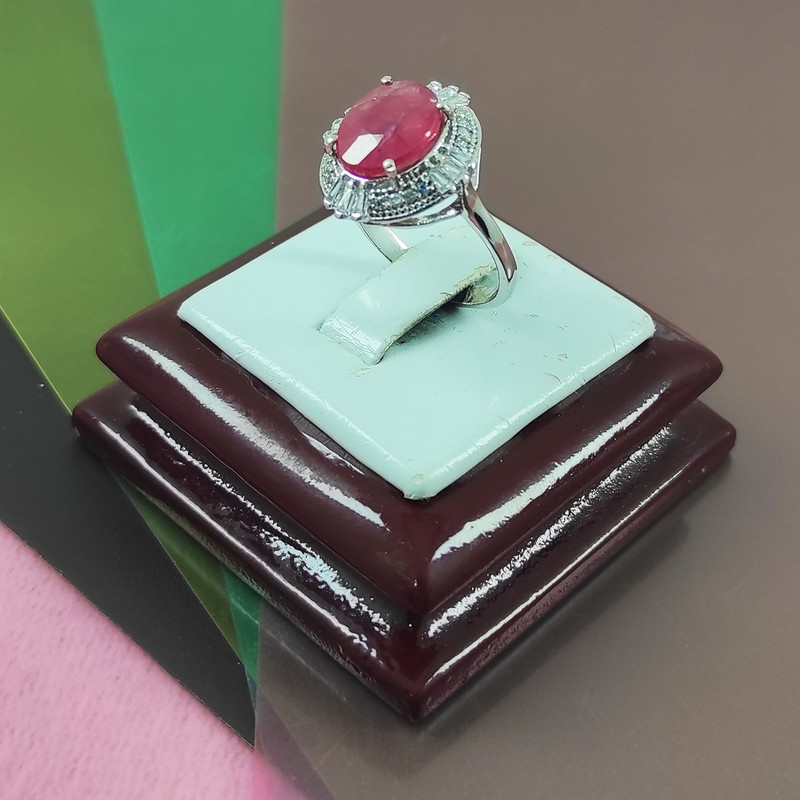 انگشتر نقره زنانه سلین کالا مدل یاقوت سرخ کد MPS-10