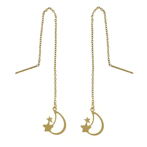 گوشواره زنانه مدل ماه و ستاره کد ZC977