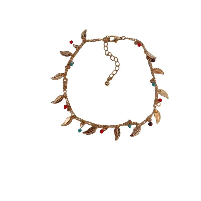 پابند زنانه مدل برگ و مهره پابند زنانه مدل برگ و مهره