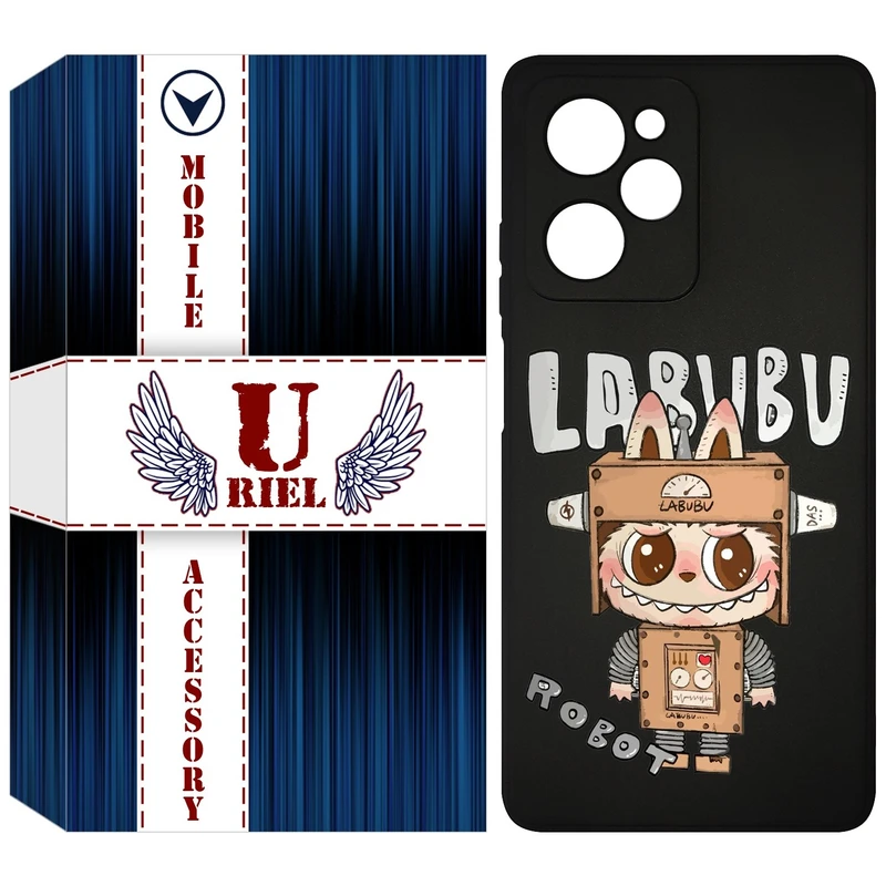 کاور یوریل مدل KSH کد 121 طرح عروسک لبوبو مناسب برای گوشی موبایل شیائومی Poco X5 Pro / Redmi Note 12 Pro 5G