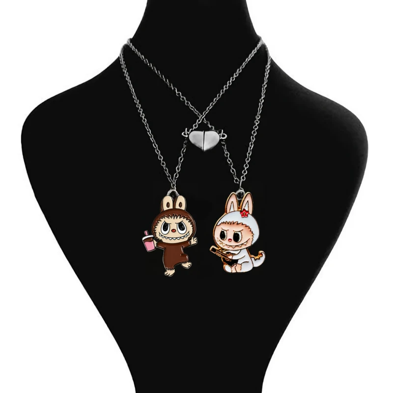 گردنبند مدل ست دوستی لبوبو طرح پریمیوم مجموعه دو عددی