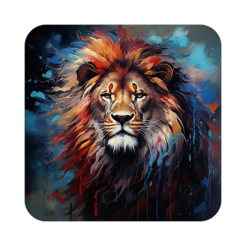 زیر لیوانی کاکتی طرح شیر مدل mp23523