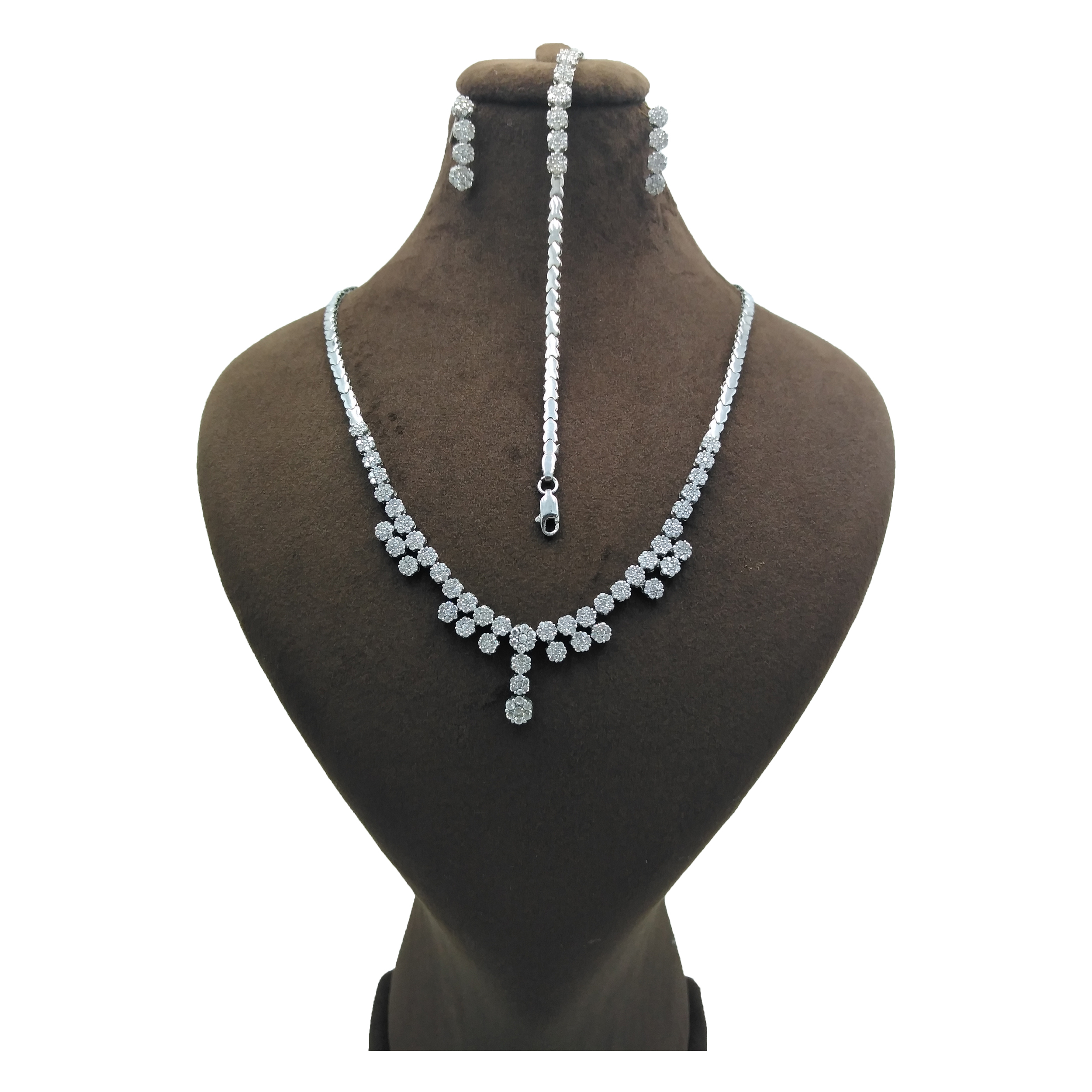 نیم ست نقره زنانه کد 4018