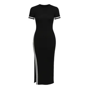 پیراهن یقه گرد زنانه مدل Trackline کد M5454