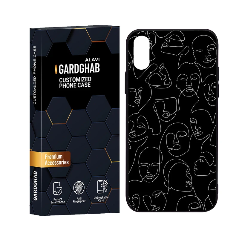 کاور گارد قاب علوی مدل دورژله ای پشت گلس ساده و مینیمال مناسب برای گوشی موبایل اپل iPhone X / XS